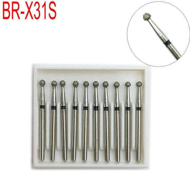 Extra lange Dental-Diamantbohrer FG Dia-Burs 1,6 mm Schaft für Hochgeschwindigkeits-Handstückbohrer Zahnarztwerkzeuge 10 Stück/Packung