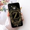 For Infinix Hot 12 Play 12i Royal Crown Initial Letter Couple Phone Case For Infinix Hot12i 12Play Black Silicone Soft Bumpers