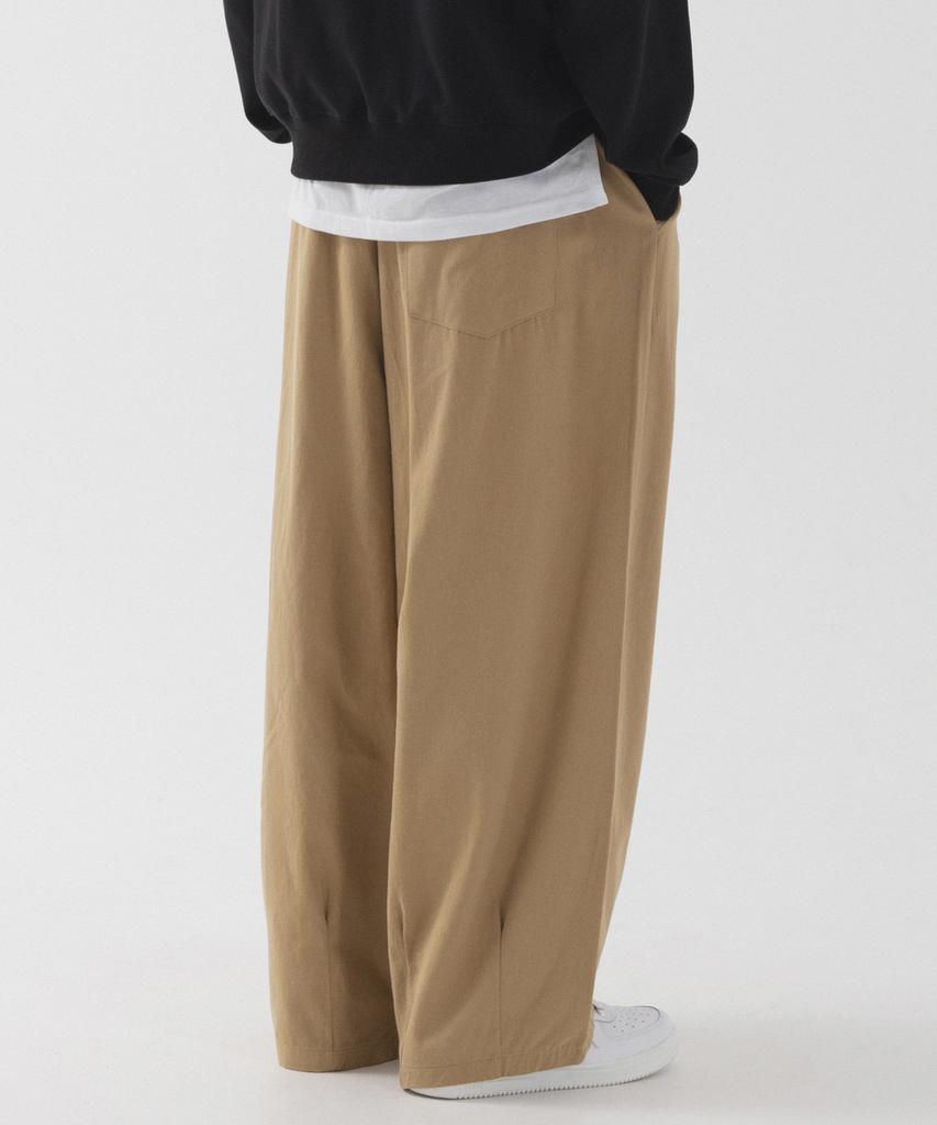 PIANER Washed Cotton Balloon Pants (Dark Beige)