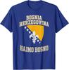 T-shirt Unisexe Fier Dragon de Bosnie HAJMO BOSNO Favori du Pays Cheer Game
