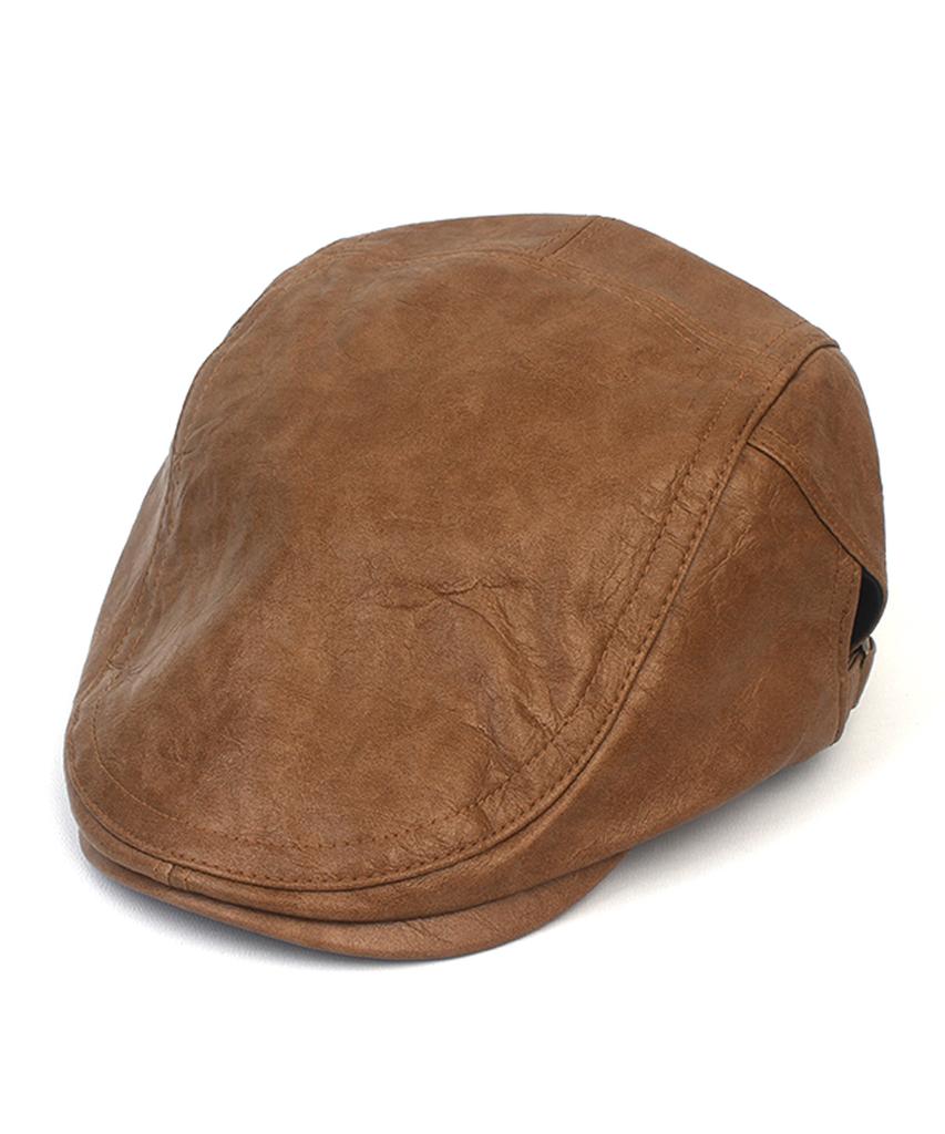 Yunibeosyeolkemiseuteuli Soft Leather Beige Sidebelt Huntingcap