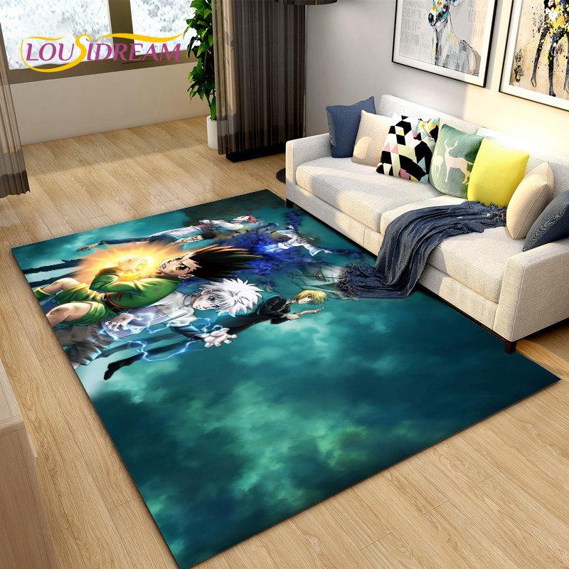 Anime Hunter×Hunter HxH Cartoon Area szőnyeg nagy, szőnyeg szőnyeg nappaliba, hálószoba kanapé lábtörlő dekoráció, gyerek csúszásmentes padlószőnyeg