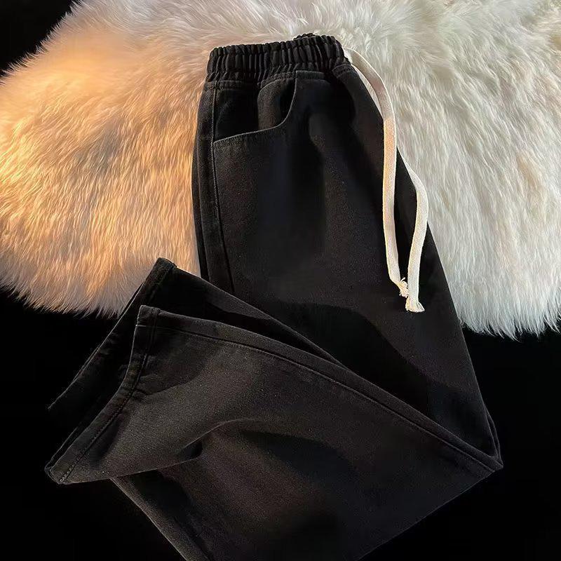 Men's High-End Retro Straight-Leg Elastic Jeans