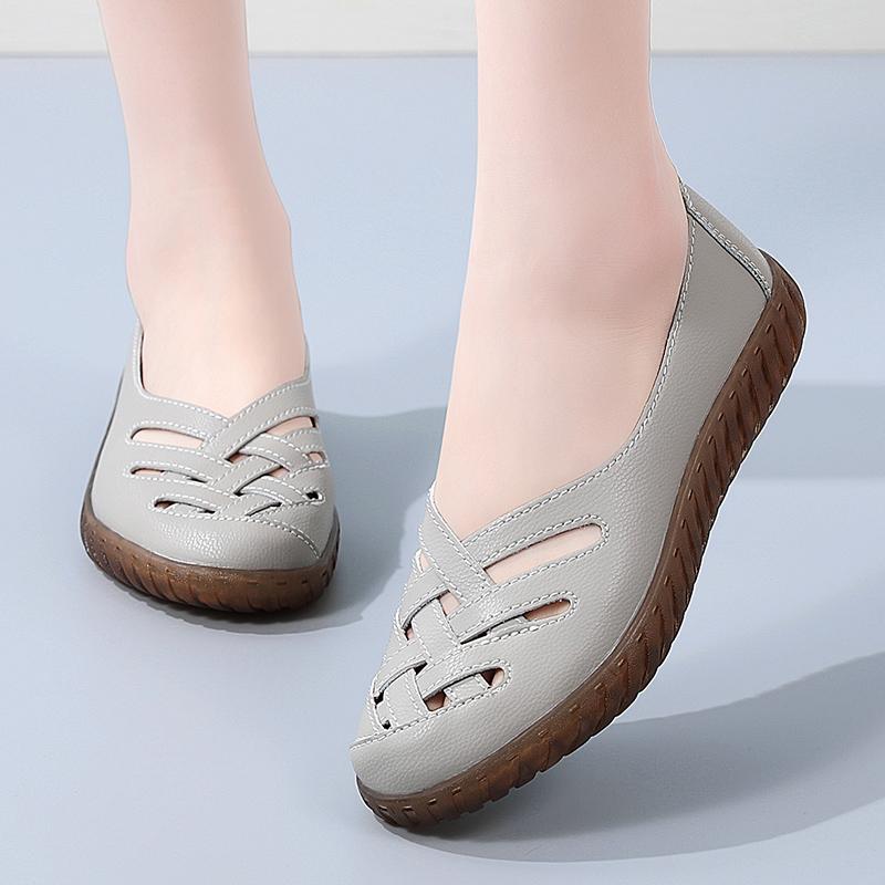 Women Flat Shoes 2025 New Breathable Leather Shoes For Women Loafers Soft Leather Flats Shoes Female Casual Zapatos Para Mujeres