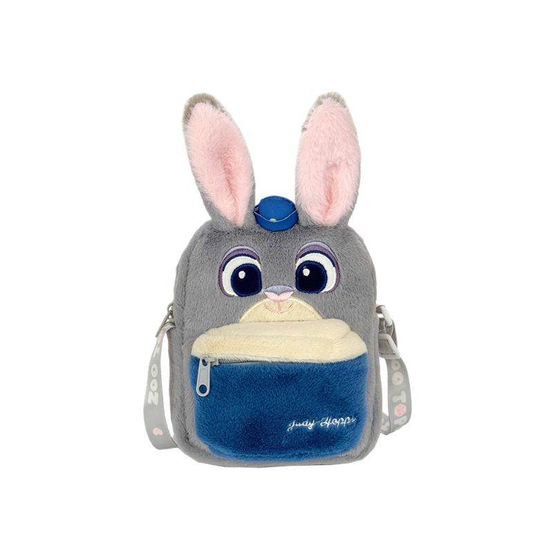 Zootopia Trendy Versatile Crossbody Bag, Cute Plush Backpack 0156 CLE