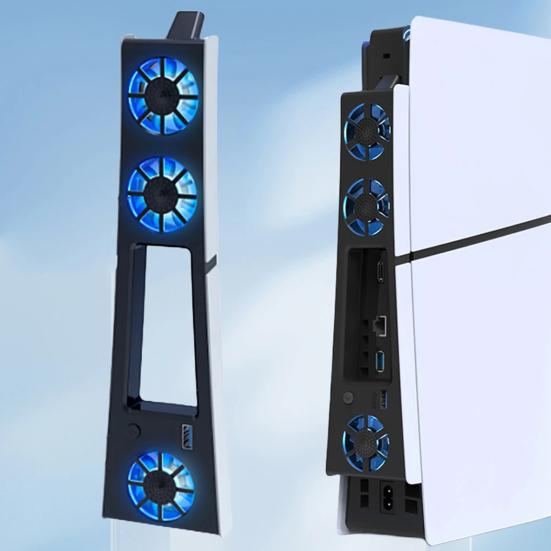 Chladicí ventilátor herní konzole s portem USB 3.0 Nízká hlučnost Jednoduchá instalace Plug-Play Účinný chladič ventilátoru Radiátor pro PS5 Slim