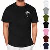 Men's Casual Loose Silhouette Printed T-shirt Round Neck Pullover Short Sleeve Top