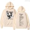Retro Raperis Tupac 2pac Hip Hop Kanguru Kabatas Hūdijs Ziemas Apģērbi Sieviešu Streetwear Estētiski Apģērbi