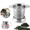 Teapot Reusable Stainless Steel Lid Coffee Fine Infuser Leaf Spice Filter Filters Tea Strainer
