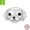 Cute Golden Retriever Diy Beaded Jewelry Accessories, Exquisite Animal S925 Sterling Silver Beads Loose Beads