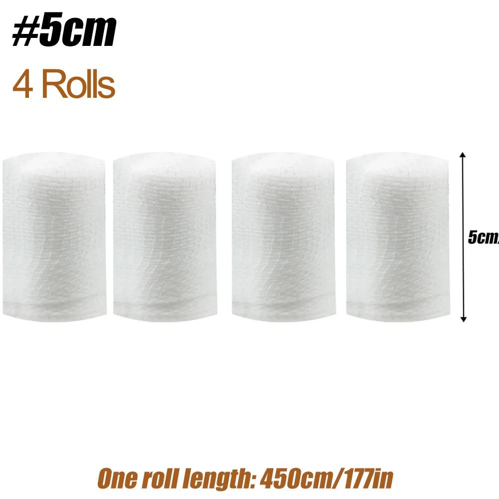 Atmungsaktive Mullbinden-Rollen 4 Rollen Premium Erste-Hilfe-Materialien Flexible Binde für Wundverbände Sicheres Abenteuer