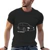 Starlet Glanza V Blueprint T-Shirt schwarzes T-Shirt Kawaii Kleidung Herrenkleidung Sweatshirts Herrenbekleidung