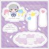 Magical Girl Lyrical Nanoha Series x Sanrio Characters 04 Diarace x Little Twin Stars Acrylic Stand Plate