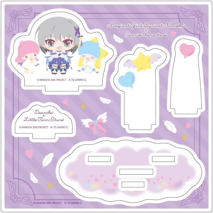 Magical Girl Lyrical Nanoha Series x Sanrio Characters 04 Diarace x Little Twin Stars Acrylic Stand Plate
