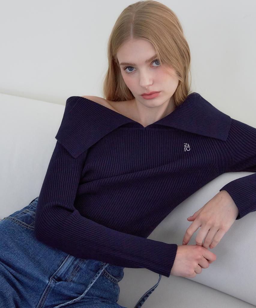 ZEROSTREET [5 Colors] Cape Off-Shoulder Sweater