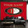 Feyenoord Individueller Name Wandteppich Ästhetischer Wandbehang Bedruckte Stoffdecke Dekorative Wandteppiche Für Schlafzimmer Wohnzimmer Heimdekoration