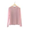 Women UV Protection Tops Round Neck Long Sleeve Loose Fit Quick Dry Beach Wear See-through Thin Blouse