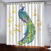 Digital Printing Peacock Animal Series Sunshade Curtains Living Room Bedroom Home Decoration Colored Feather Pattern Curtains