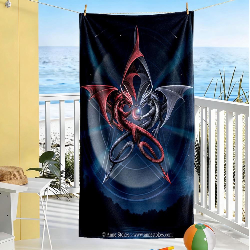 Gothic Style Beach Towel Soft Durable Quick-Dry Comfortable Lightweight