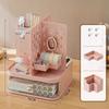 Rotating Hole Board Storage Box Organizer with Drawer Rack Office Table Student Desktop Small Compartment Stationery Storage Box