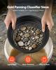 Gold Panning Kit, 254 Mm and 355 Mm Pans, 19 PCS Portable Prospecting Equipment Kit with Classifier Sieves, Sand Magnet, Rock Pick, Scoops, Backpack,