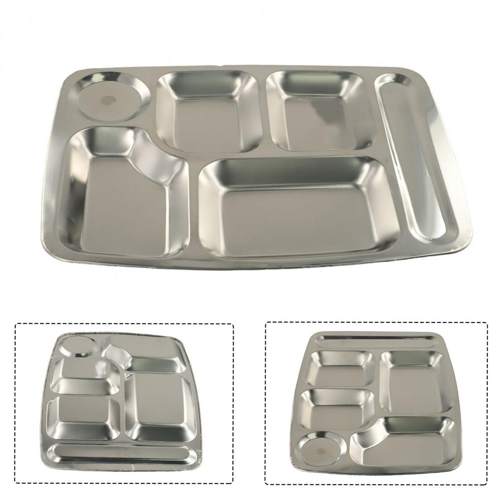 Stainless Steel Food Tray with Individual Compartments for Kids and Adults