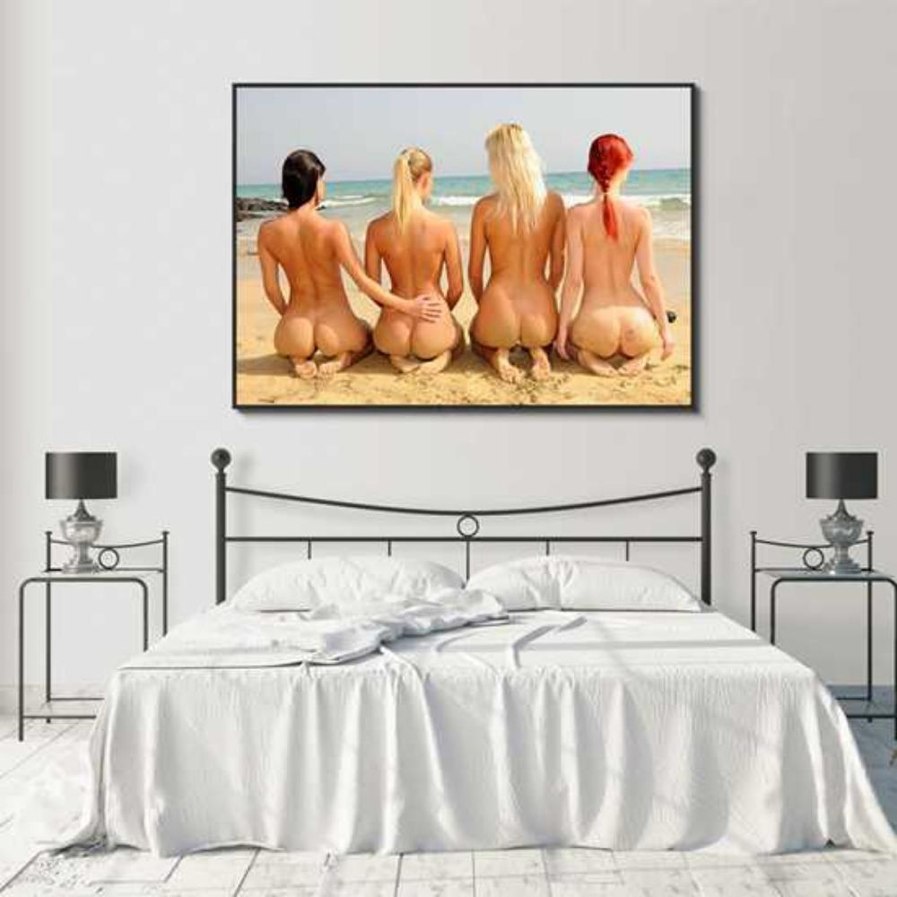 Modern Art Sexy Beach Beauty Fashion Family Decoration Painting Digital Print Painting Background Wall Decoration