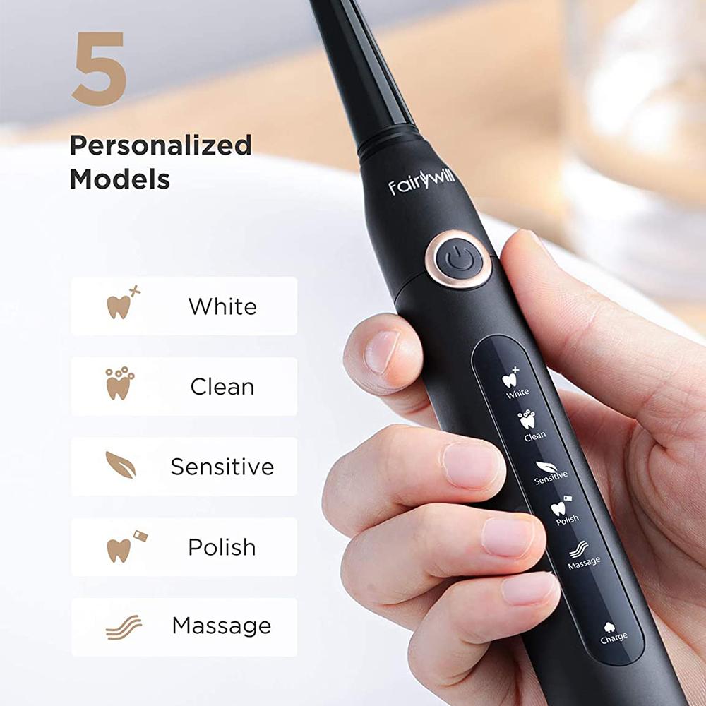 Black+White Electric Toothbrush&Water Flossers USB Charging Long Endurance Smart Time FW-5020 FW-507 KTY