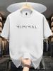 Letter Graphic Tshirt Unisex Cotton Simple Text Print Loose Oversized Basic Minimalist Daily Casual Short Sleeve Street Tops