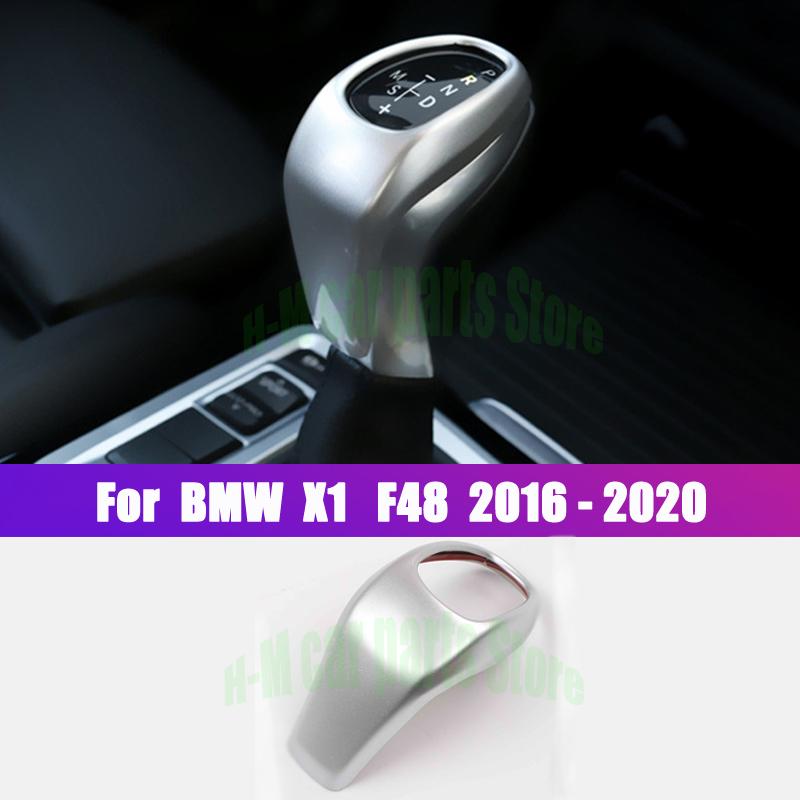 Carbon Fiber Gear Shift Handle Sleeve Button Covers Stickers For BMW X1 F48  2016   Interior