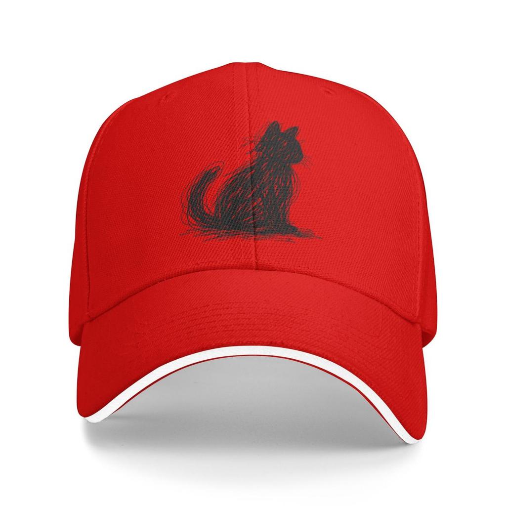 Baseball Caps Cat Line Funny Modern Sketch Animal Awesome Casquette Unisex Sport Summer Caps