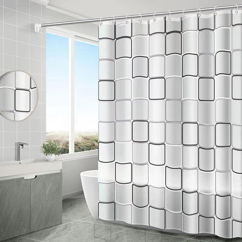 Thickened Partition For Bathroom Waterproof Shower Curtain No Need To Drill Holes