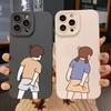 INS Cute Cartoon Couple Silicone Phone Case For Xiaomi Redmi Note 13 12 11 Pro Plus 13 12S 11S 10S Redmi 12 13C Shockproof Cover
