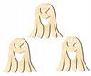 Halloween Decoration Pendant Wood H9 3 Pcs.