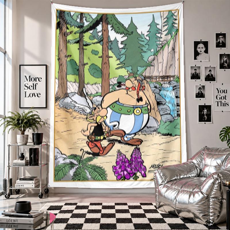WandteppichAsterix & Obelix Kunst Hängendes Tuch Dekorative Hintergrundabdeckung für Raumdekoration