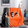 Cincinnati-Bengals Helmet Blanket Lightweight Flannel Bedding Blanket Perfect for Travel, Camping, Living Rooms, Offices, Sofas, Fan Christmas Gift