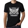 Men’s Vintage Tee Shirt Graphic T Shirt Feel The Thought Deep Black White Text