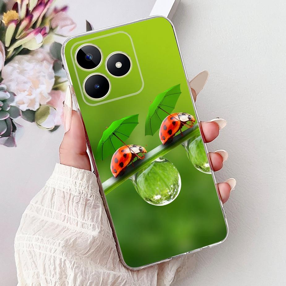 For Realme Note 50 Case RMX3834 Cute Cat Painted Cover Clear Silicone Soft TPU Phone Case For Realme Note 50 Note50 Fundas Coque