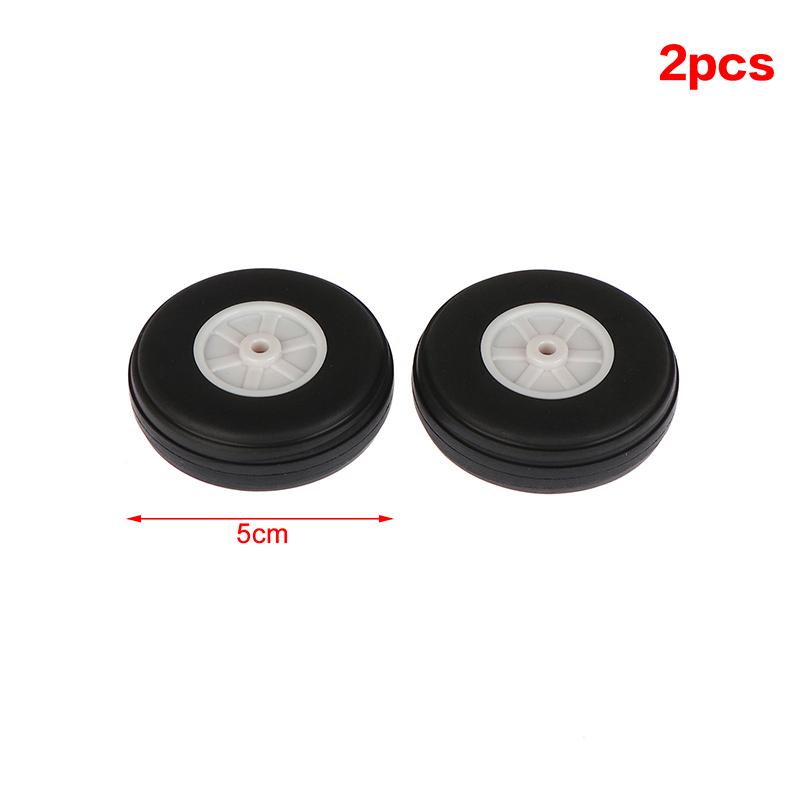 2Pcs High Elastic PU Rubber Wheels for RC Fixed-Wing Airplane Models DIY Tires In Multiple Sizes 1 To 2.75 Inch Diameter