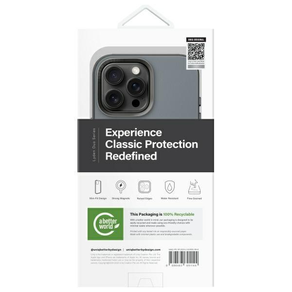 UNIQ Lyden DS iPhone 16 Pro Max 6.9" Magclick Charging Case Blue-black/washed Blue-black