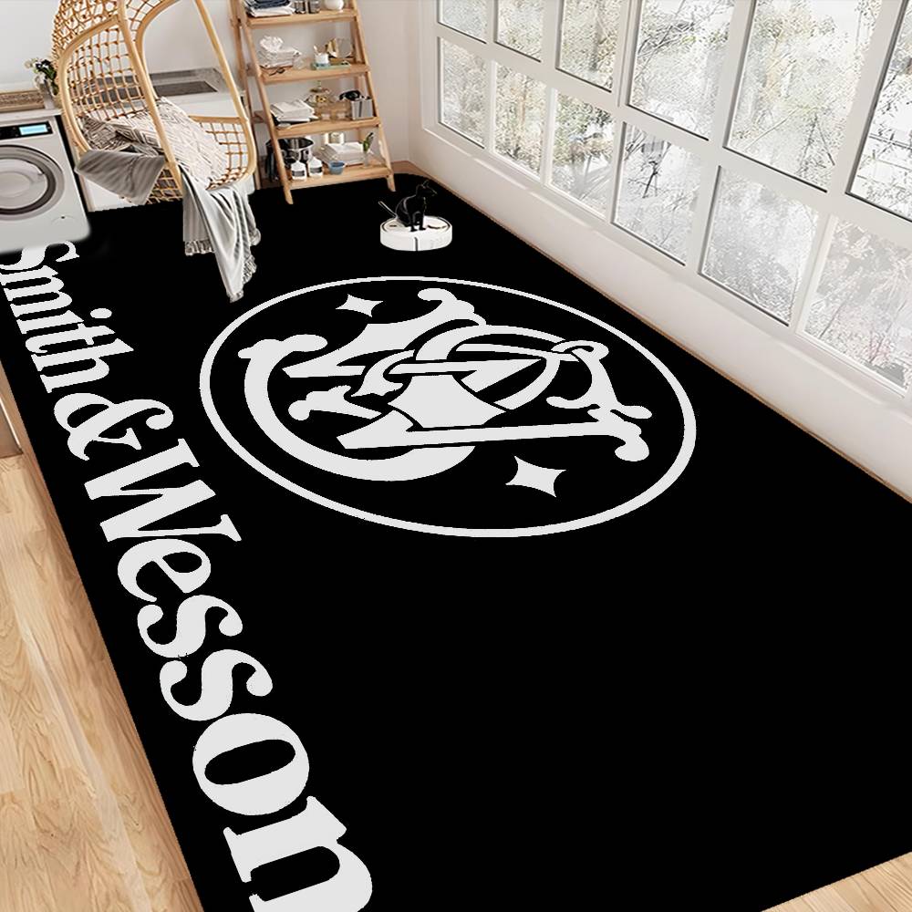 GUN Smith Wesson Floor Mat Rectangle Anti-slip Home Soft Badmat Front Door Indoor Outdoor Mat Welcome Doormat