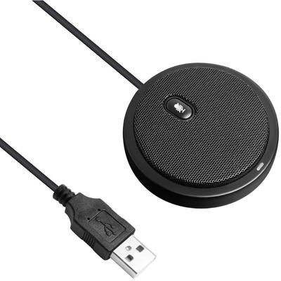 Všesmerový kondenzátorový mikrofón Mic pre stretnutie, obchodnú konferenciu, počítač, notebook, PC, hlasový chat, videohry, živé vysielanie