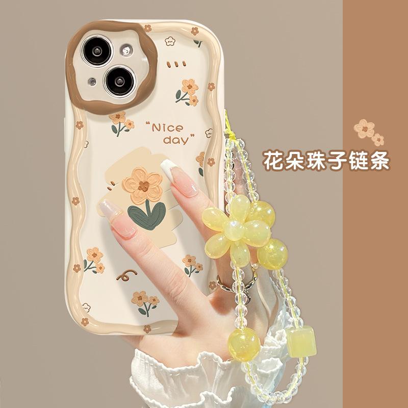 Applicable to Apple 11promax mobile phone case iPhone11 small yellow flower chain 11/11 transparent silicone soft 11 women