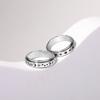 2Pcs Sun, Moon and Stars Titanium Steel Rotating Ring Stainless Steel Lovers Ring Ornaments
