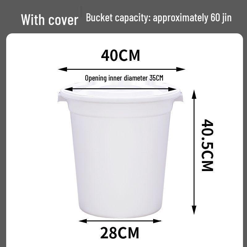 Extra Large Thickened Plastic Bucket with Lid for Household, Water Storage, Enzyme Fermentation