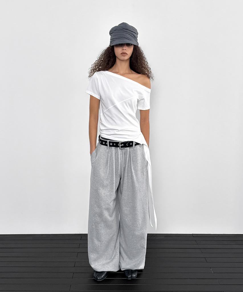 Saendeulig Double Sweat Pants_Melange Gray
