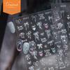 Tomoni Dreamy Solid Color Ultra-Thin Metal Nail Stickers with Star and Butterfly Designs