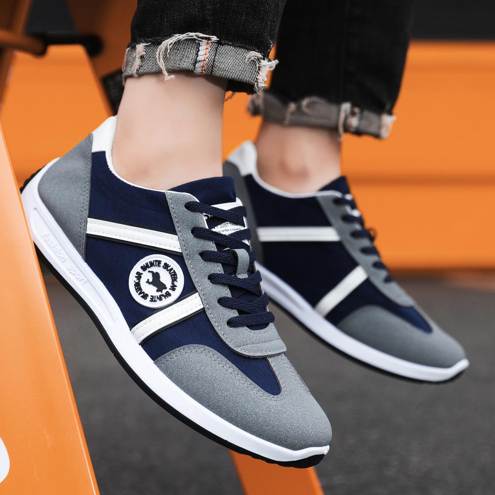 Sneakers Men's spring breathable and versatile casual shoes One-pedal flat-soled student board shoes Comfortable