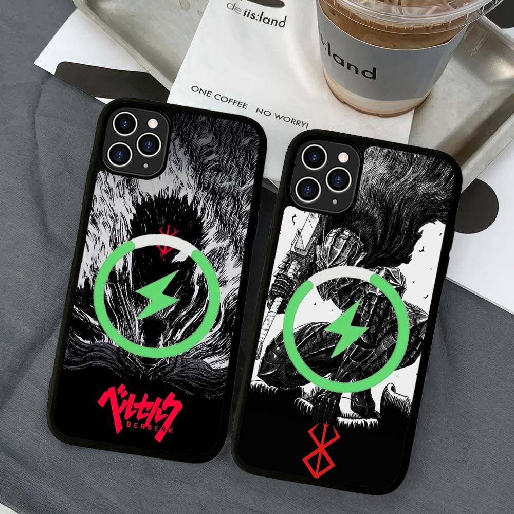 Berserk Guts Heißes Anime-Handyhülle Für iPhone 13 14 15 11 12 16 17 Pro Max Plus Für Magsafe Magnetische Hülle