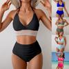 Moteriškas bikinis Seksualus maudymosi kostiumėlis aukštu juosmeniu Paplūdimio maudymosi kostiumėlis Moteriškas vasaros maudymosi kostiumėlis